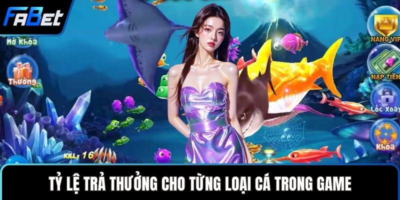 Bắn Cá Tây Du – Trải Nghiệm Trò Chơi Săn Cá Thưởng Lớn 2 Tỷ lệ trả thưởng cho từng loại cá trong game